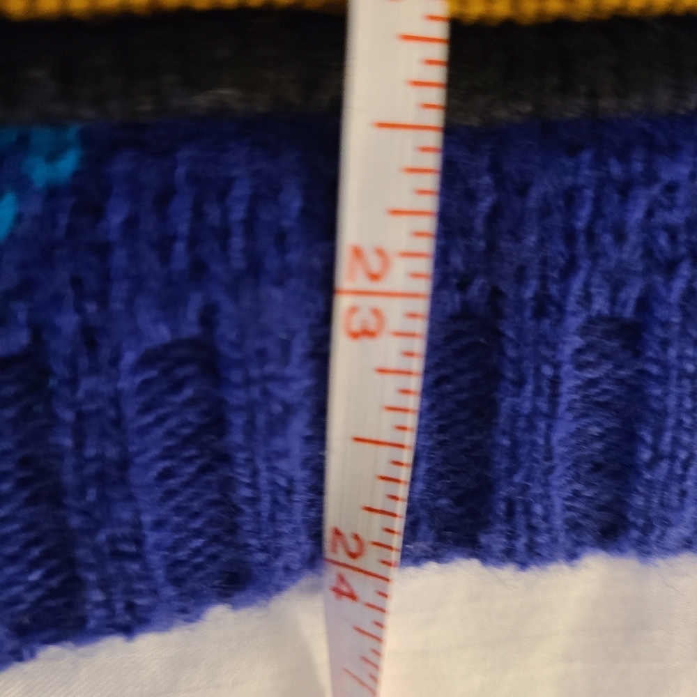 Vintage‎ 80s Crochet Club knitted sweater size Medium USA colorful M - Picture 8 of 10